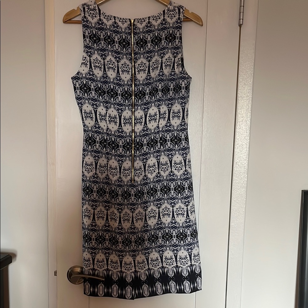 Elegant Black and White Patterned Dress